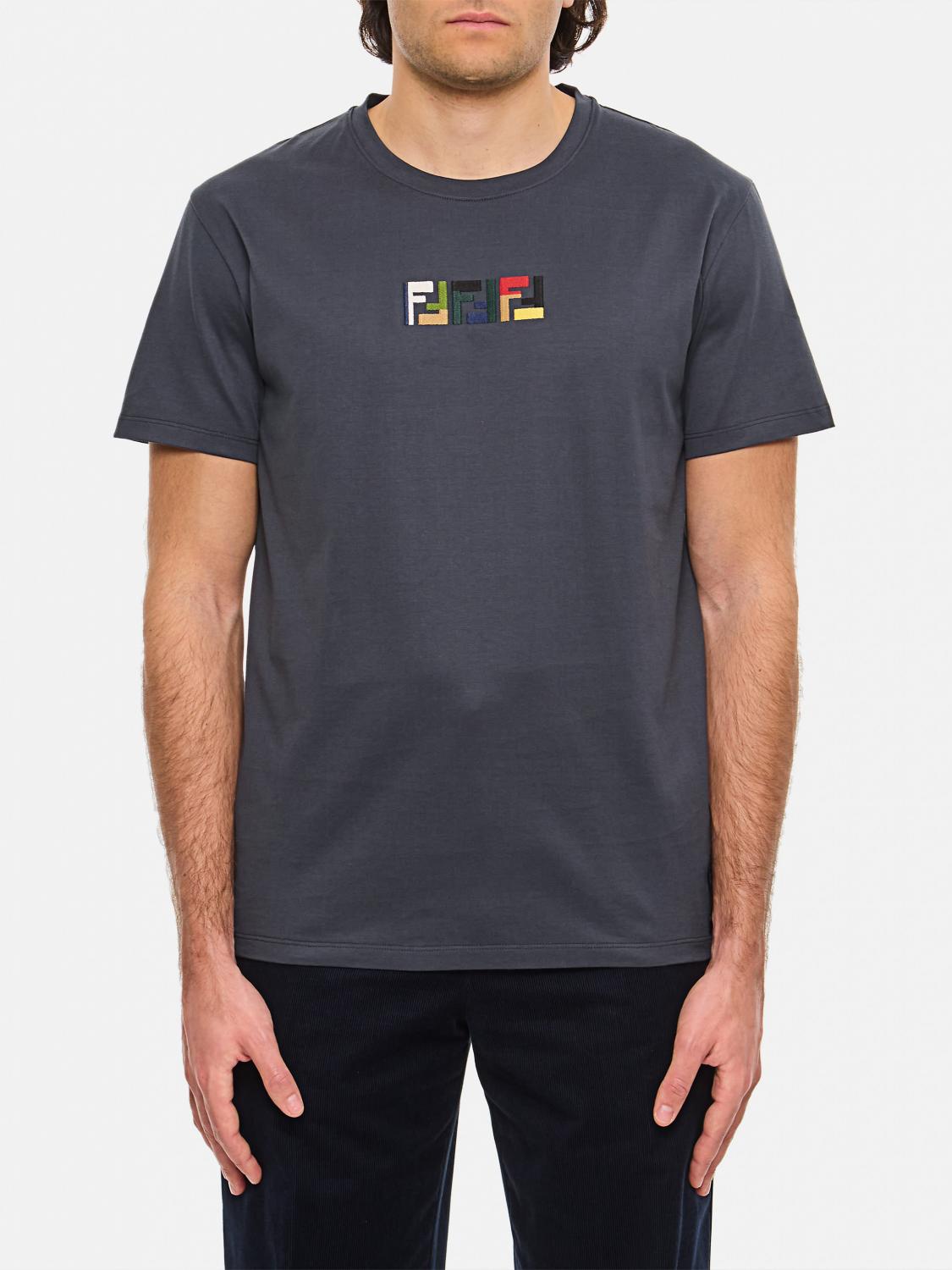 FENDI T-SHIRT: T-shirt men Fendi, Grey - Img 1