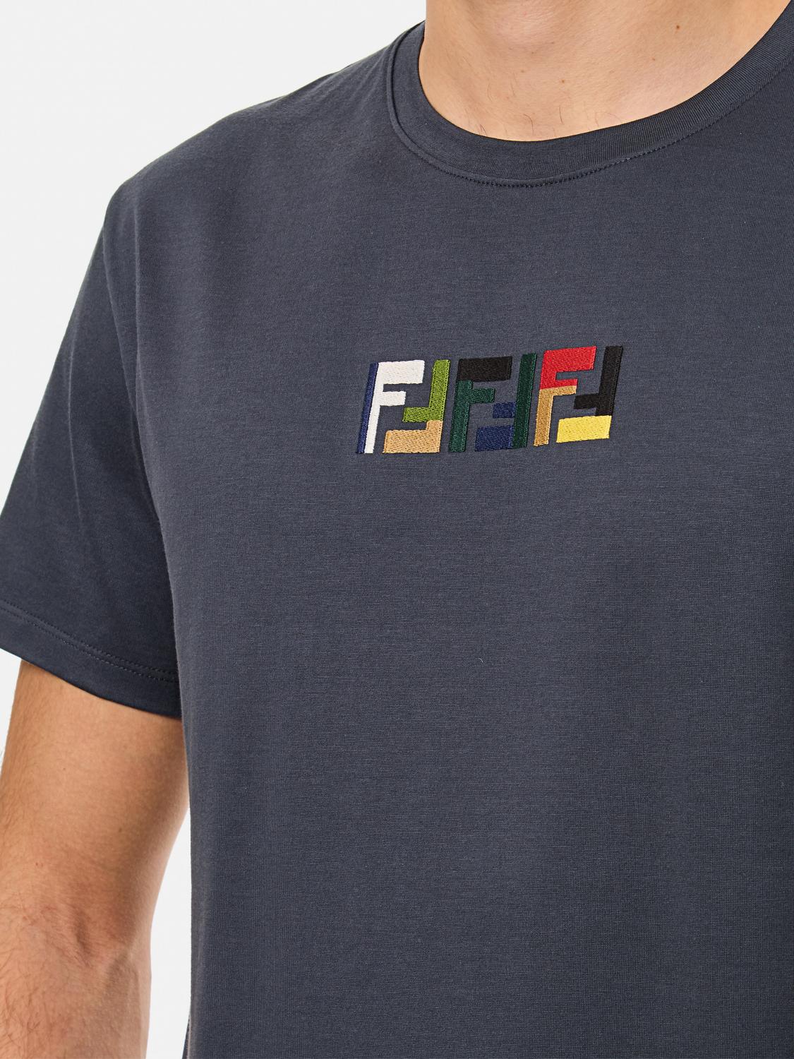 FENDI T-SHIRT: T-shirt men Fendi, Grey - Img 4