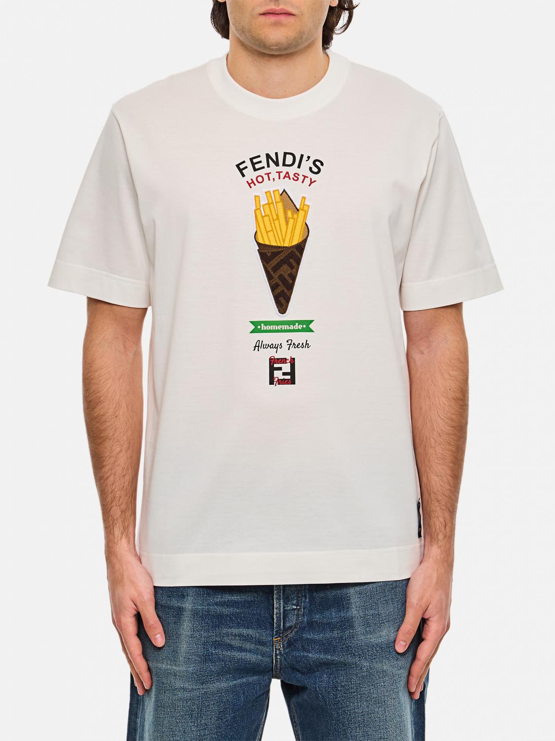 FENDI CAMISETA: Camiseta hombre Fendi, Blanco - Img 1