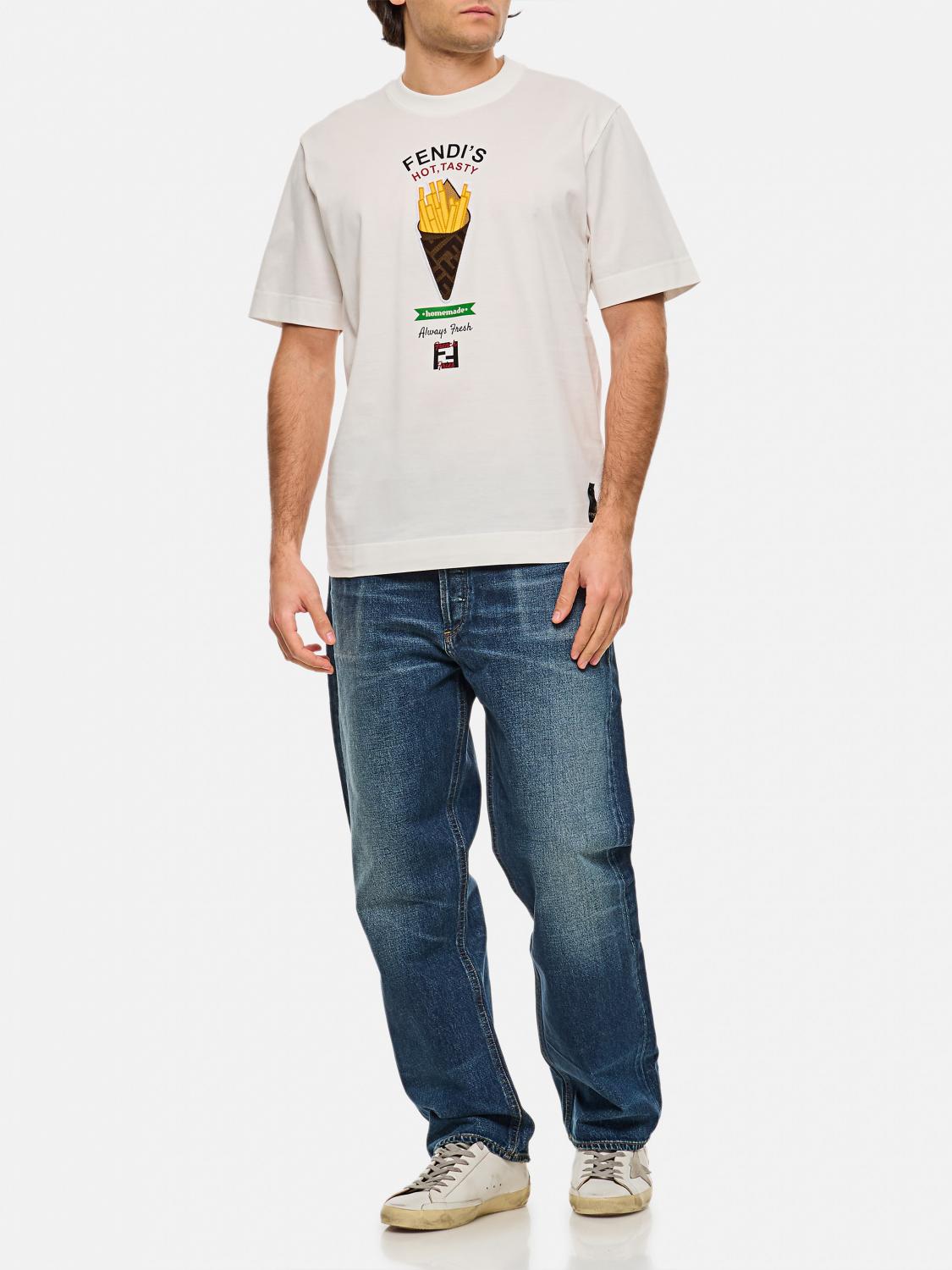 FENDI CAMISETA: Camiseta hombre Fendi, Blanco - Img 2