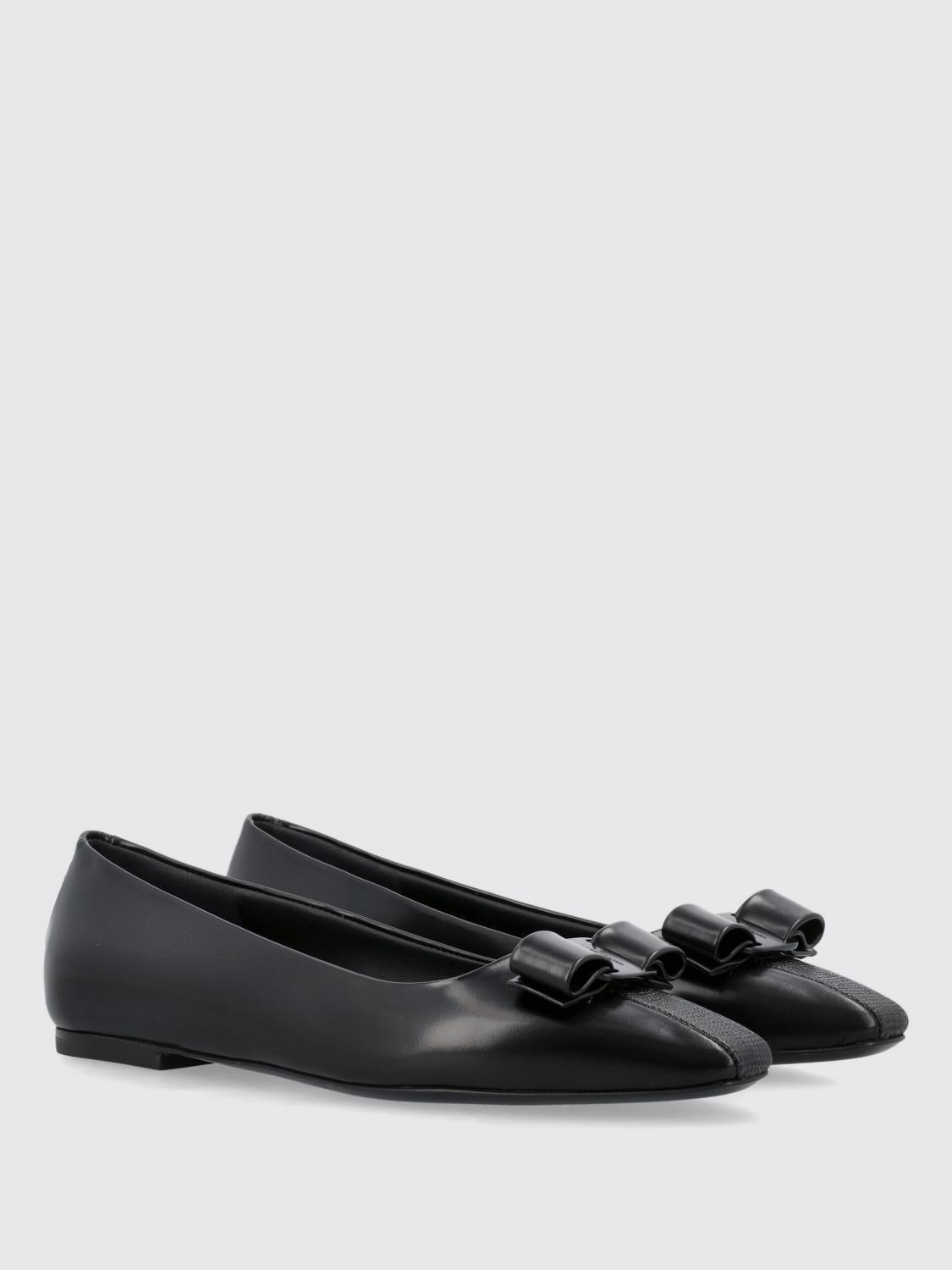 FERRAGAMO FLAT SHOES: Flat shoes woman Ferragamo, Black - Img 2