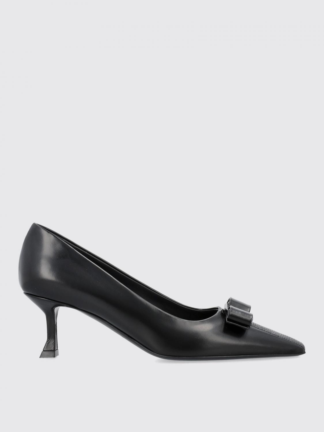 FERRAGAMO FLAT SHOES: Flat shoes woman Ferragamo, Black - Img 1