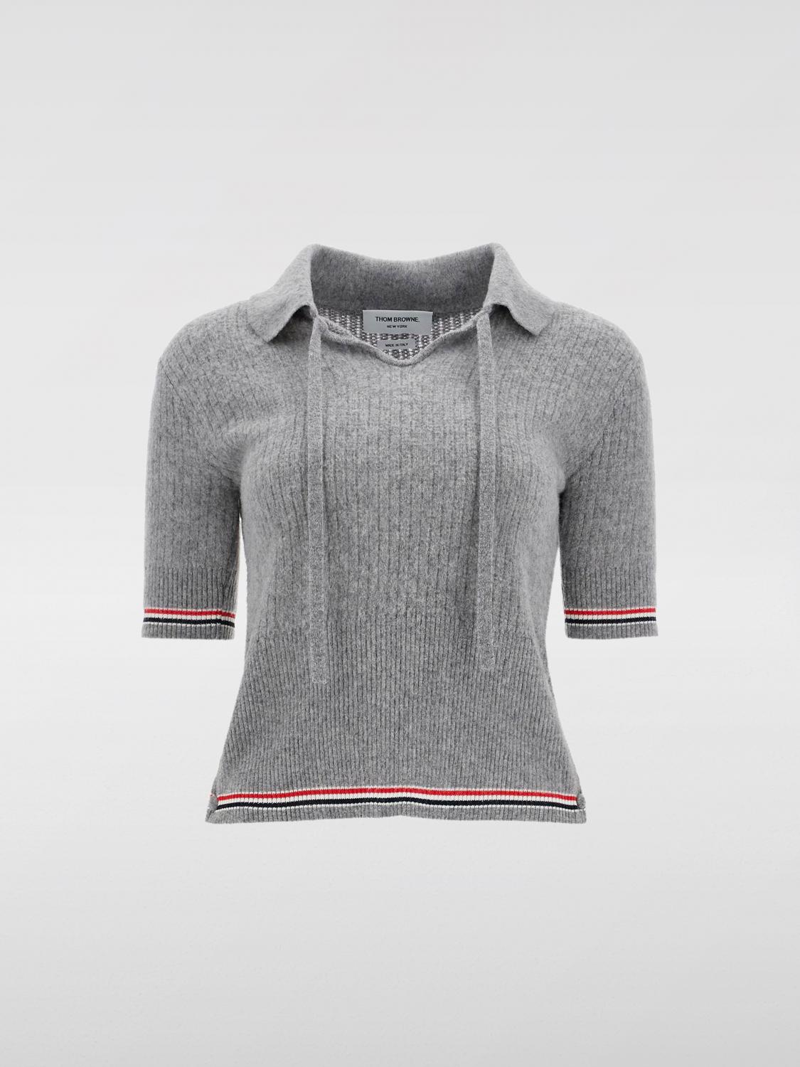 THOM BROWNE MAGLIA: Maglia di lana Thom Browne, Grigio - Img 4