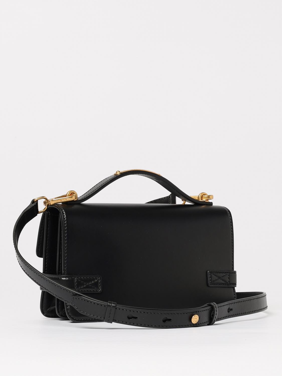 BALMAIN BORSA A MANO: Borsa B-Buzz 24 Balmain in pelle , Nero - Img 3