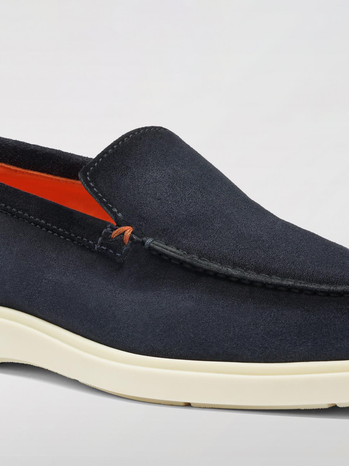 SANTONI MOCASINES: Mocasines hombre Santoni, Azul Oscuro - Img 3