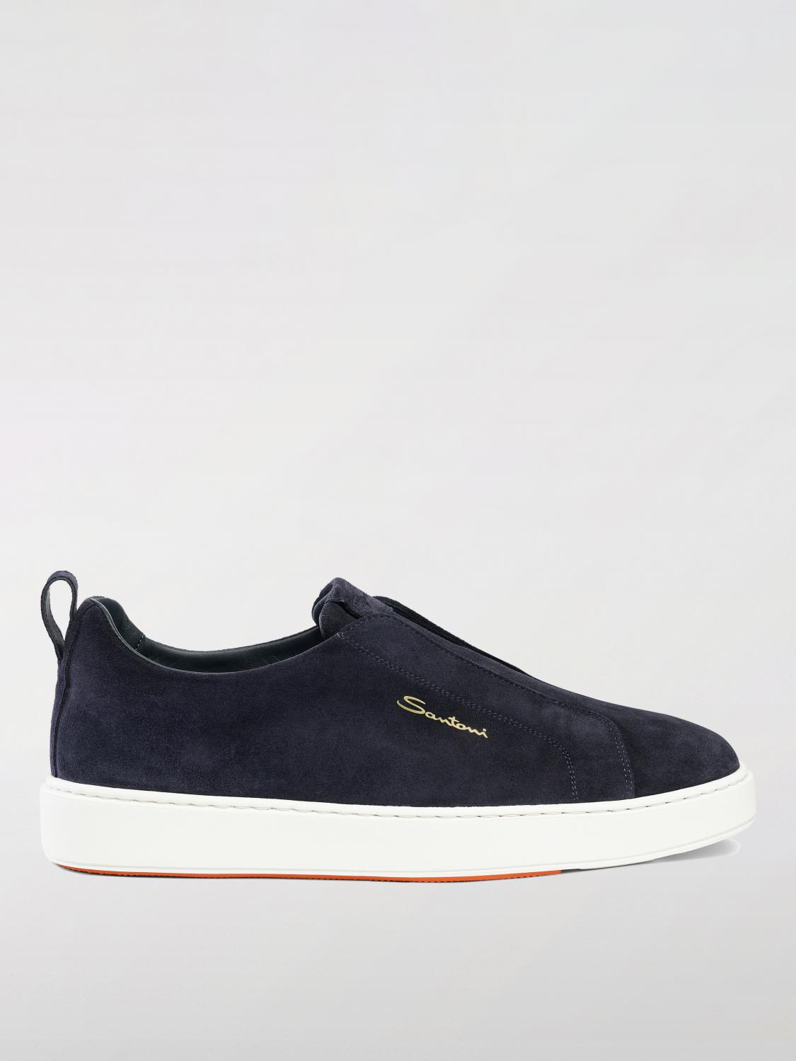 SANTONI SNEAKERS: Sneakers men Santoni, Blue - Img 1