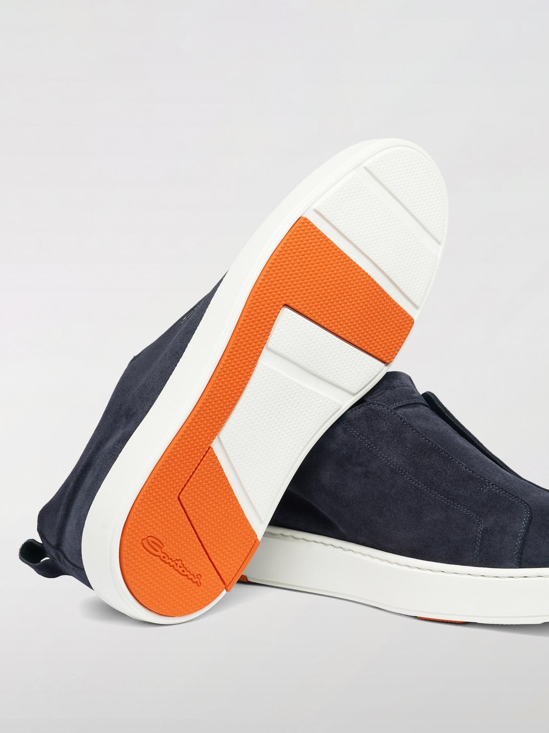 SANTONI SNEAKERS: Sneakers men Santoni, Blue - Img 4