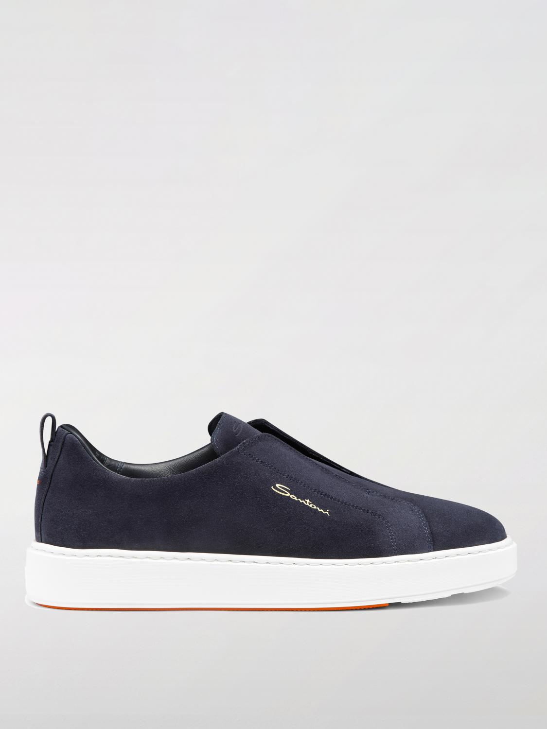 SANTONI SNEAKERS: Sneakers men Santoni, Blue - Img 1