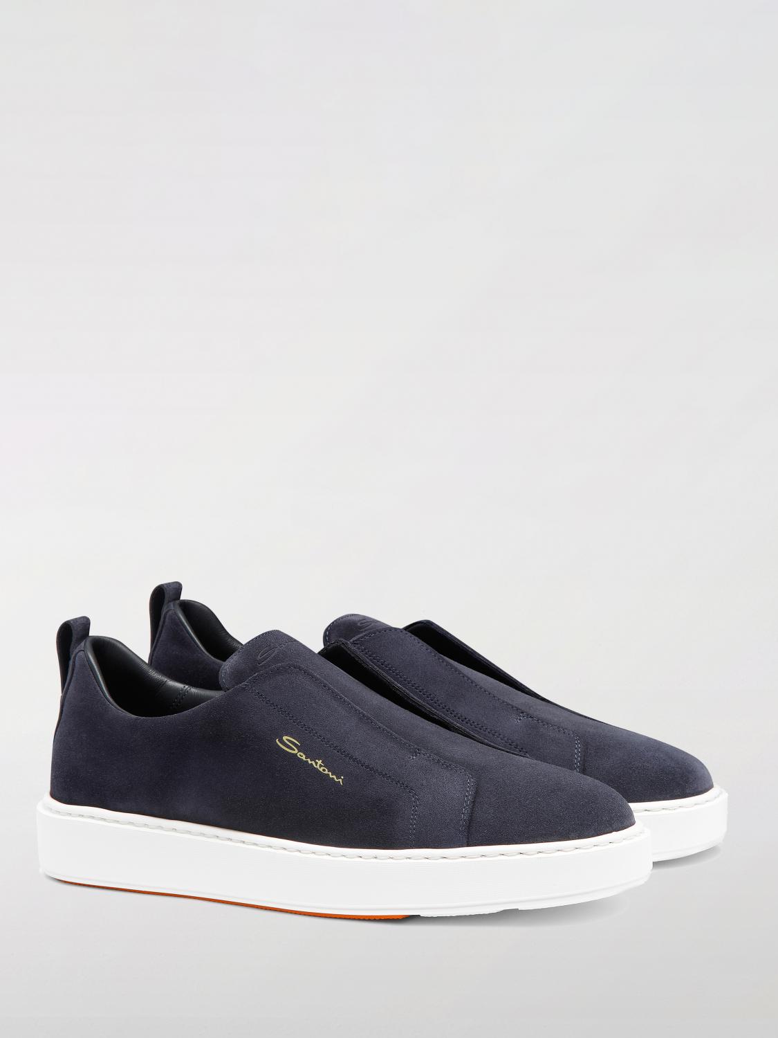 SANTONI SNEAKERS: Sneakers men Santoni, Blue - Img 2