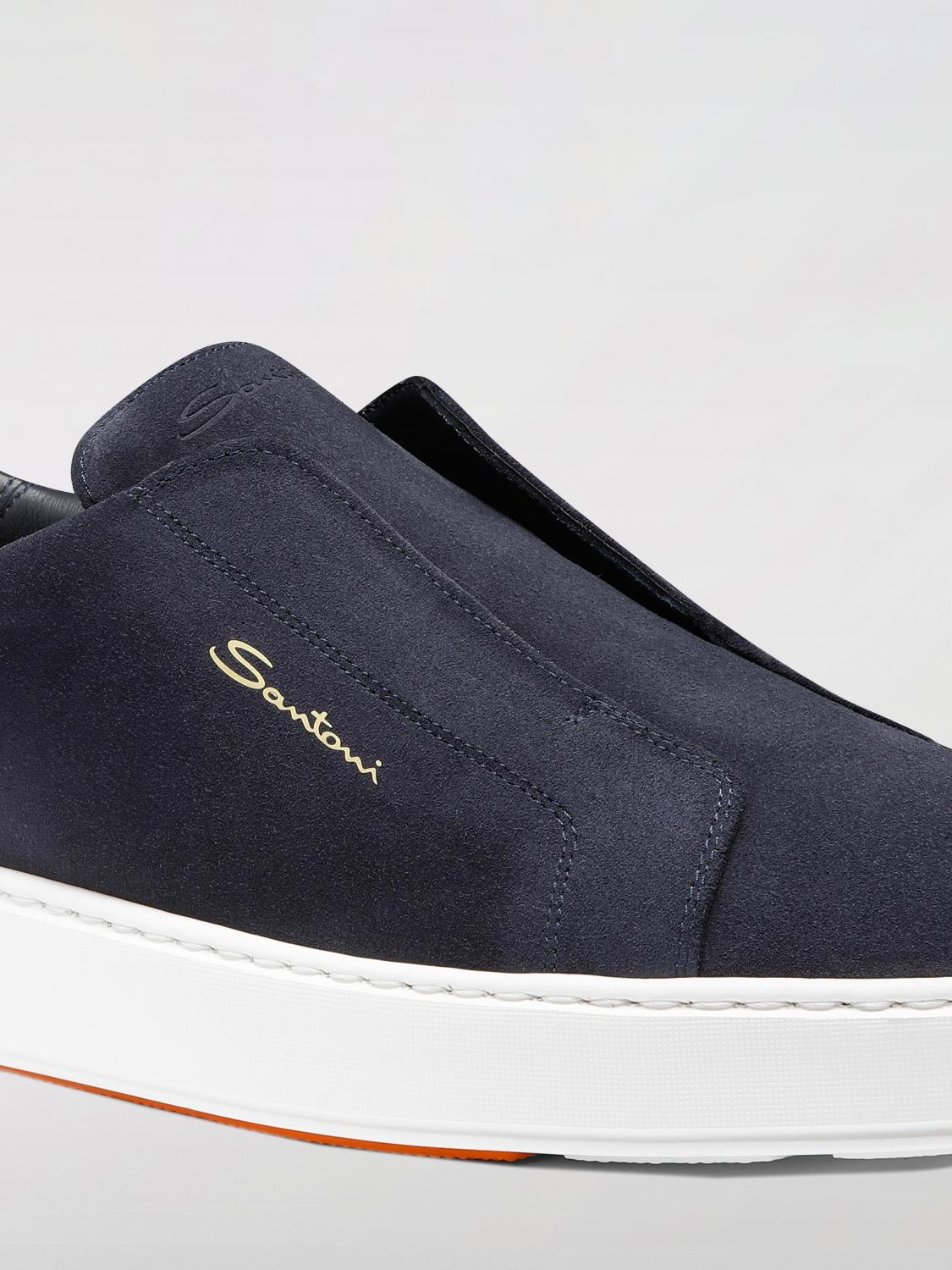 SANTONI SNEAKERS: Sneakers men Santoni, Blue - Img 3