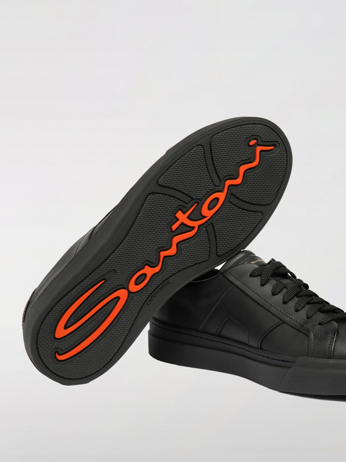 SANTONI SNEAKERS: Sneakers men Santoni, Black - Img 4