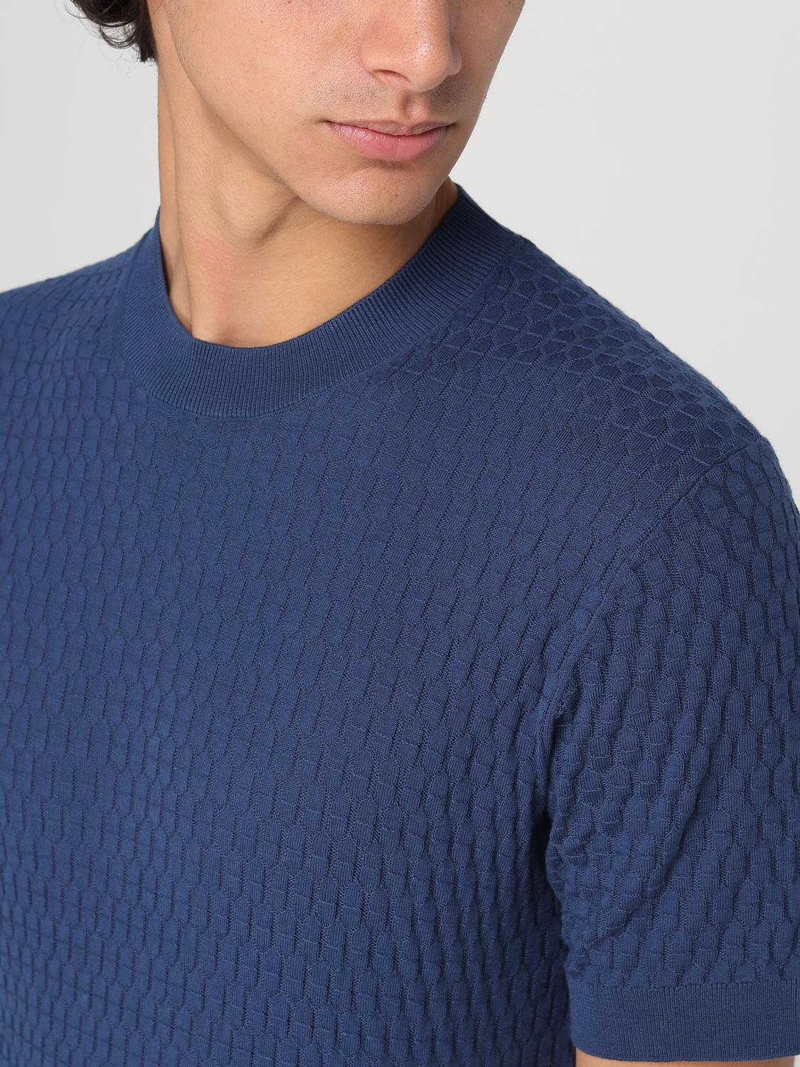 PAOLO PECORA SWEATER: Sweater men Paolo Pecora, Blue - Img 3