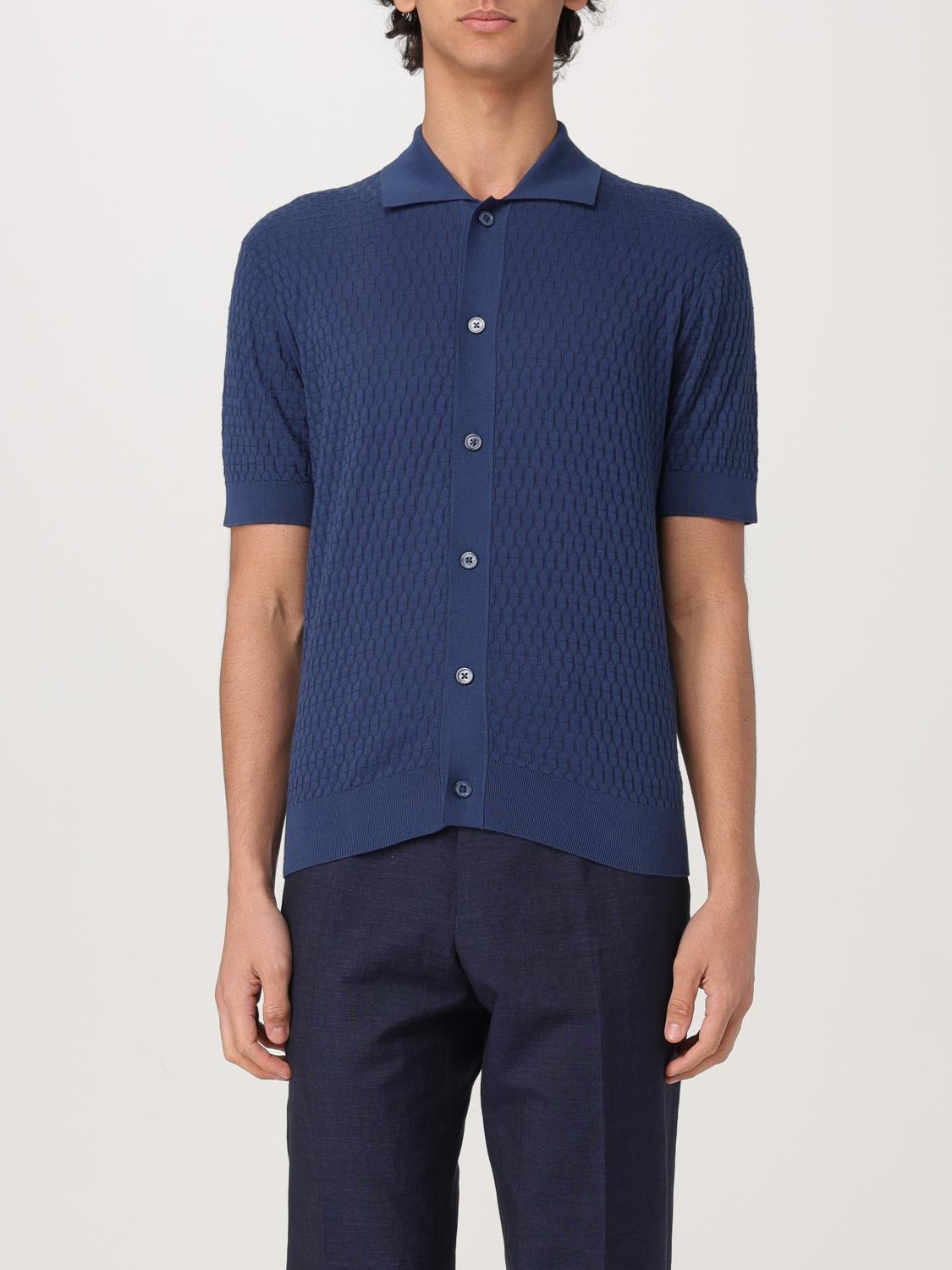 PAOLO PECORA CAMISA: Camisa hombre Paolo Pecora, Azul Oscuro 1 - Img 1