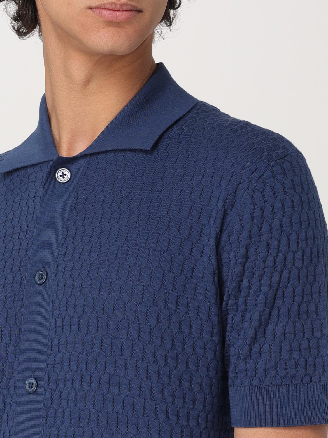 PAOLO PECORA CAMISA: Camisa hombre Paolo Pecora, Azul Oscuro 1 - Img 3