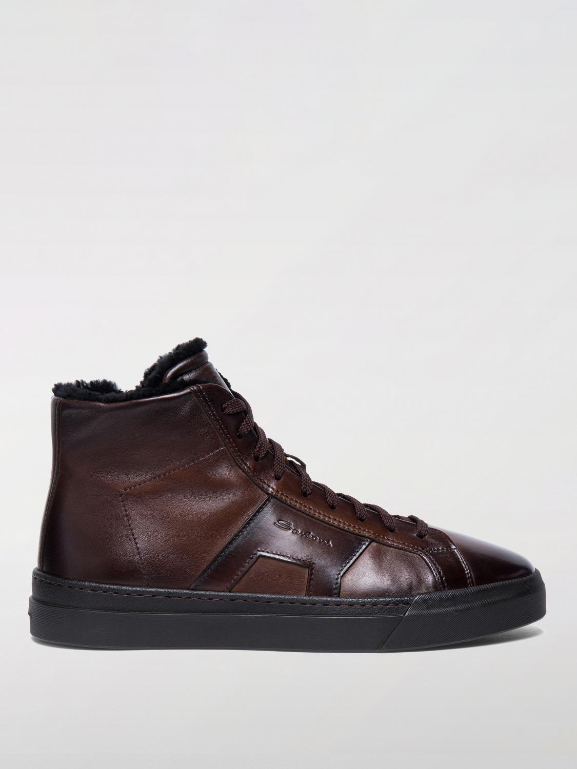 SANTONI SNEAKERS: Sneakers men Santoni, Brown - Img 1