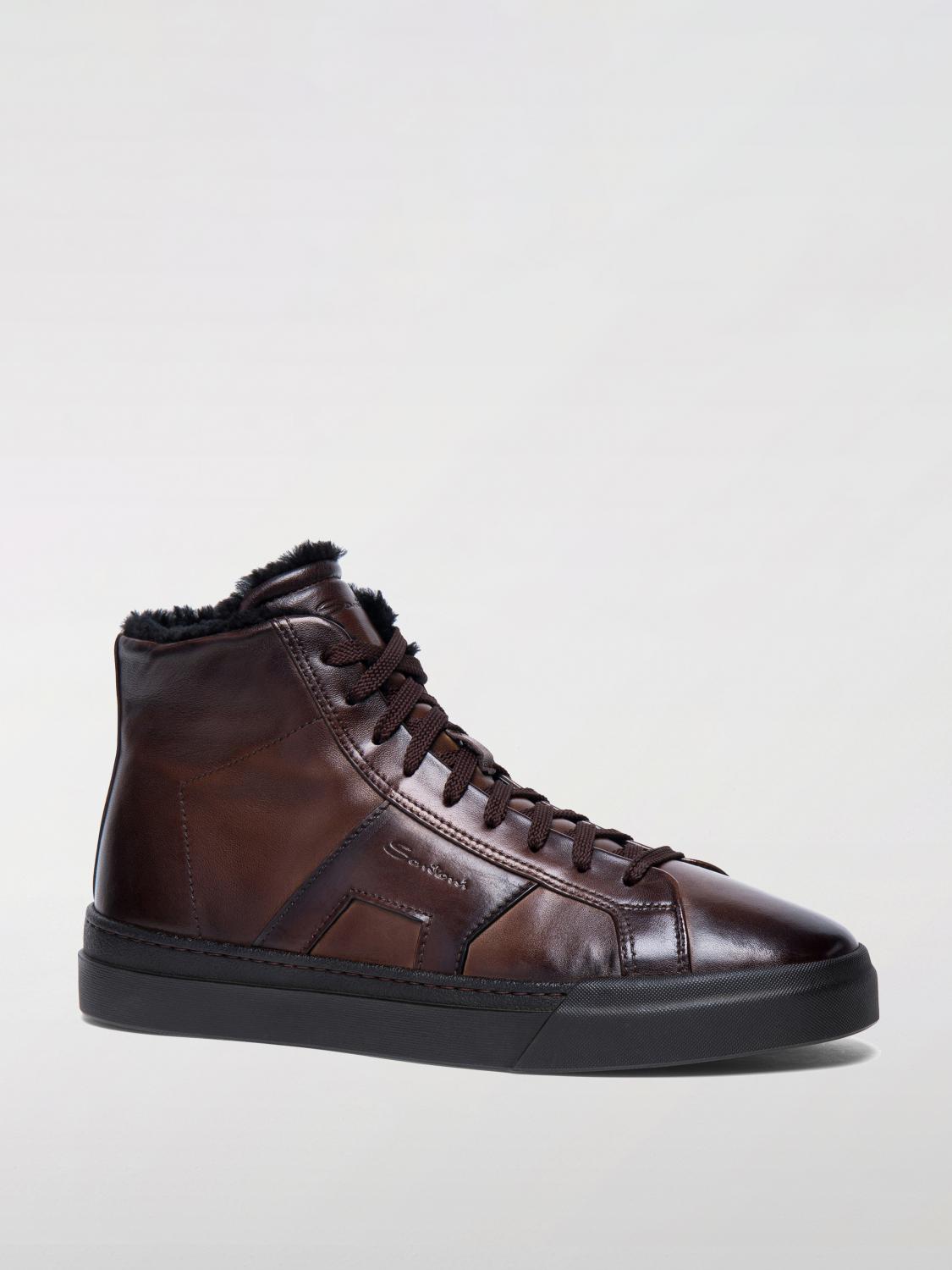 SANTONI SNEAKERS: Sneakers men Santoni, Brown - Img 2