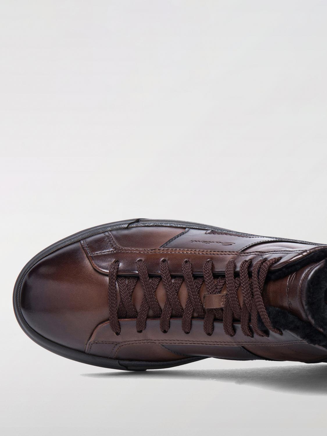 SANTONI SNEAKERS: Sneakers men Santoni, Brown - Img 3