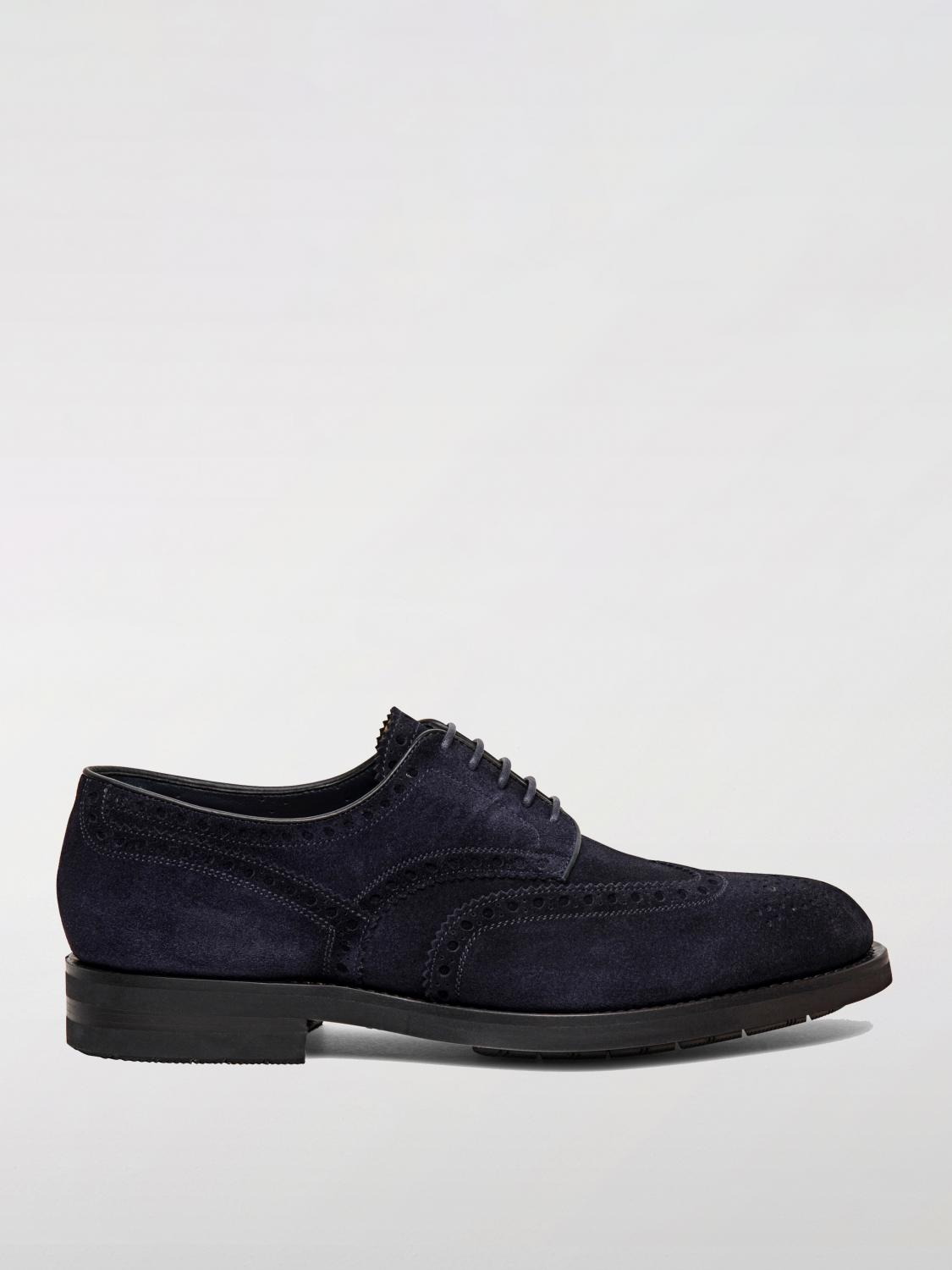 SANTONI CHAUSSURES DERBY: Chaussures derby homme Santoni, Bleu - Img 1