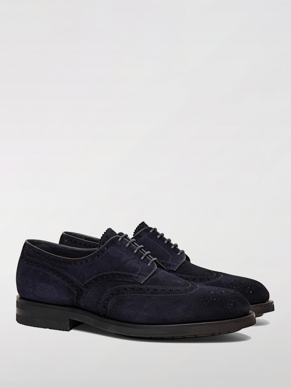 SANTONI CHAUSSURES DERBY: Chaussures derby homme Santoni, Bleu - Img 2