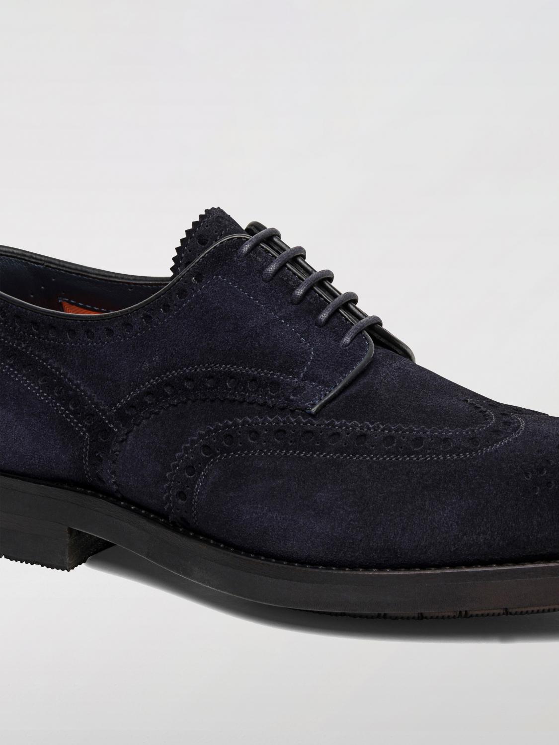 SANTONI CHAUSSURES DERBY: Chaussures derby homme Santoni, Bleu - Img 3