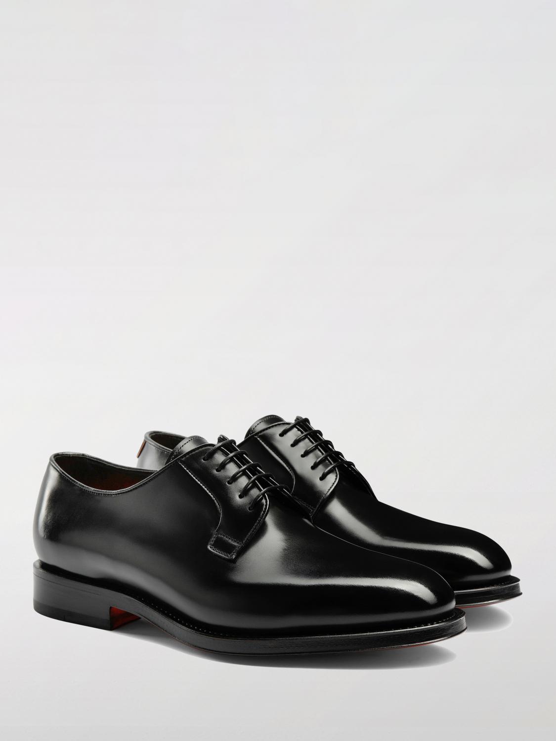 SANTONI ブローグシューズ: ブローグシューズ メンズ Santoni, ブラック - Img 2