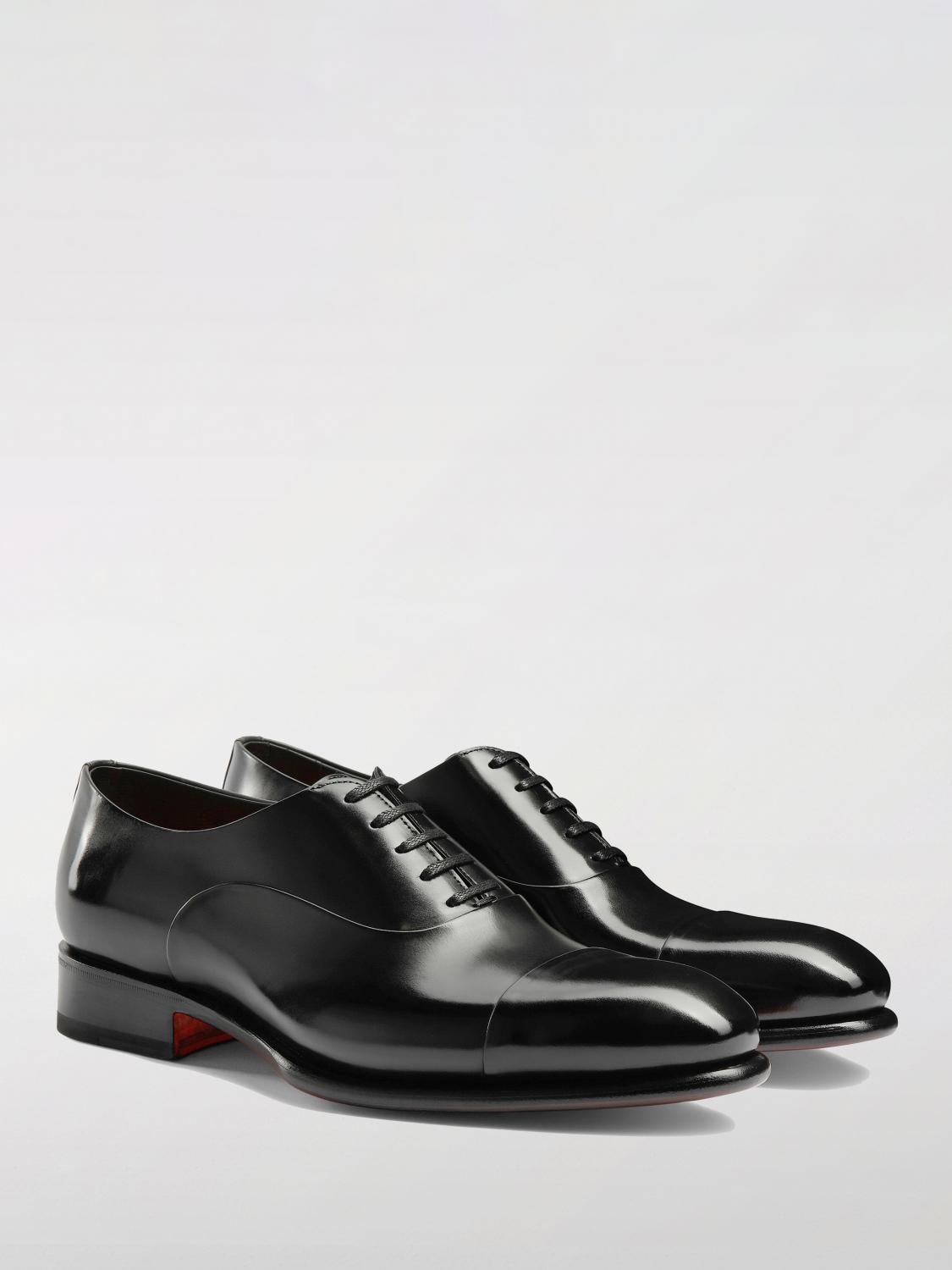 SANTONI 브로그 슈즈: 브로그 슈즈 남성 Santoni, 블랙 - Img 2