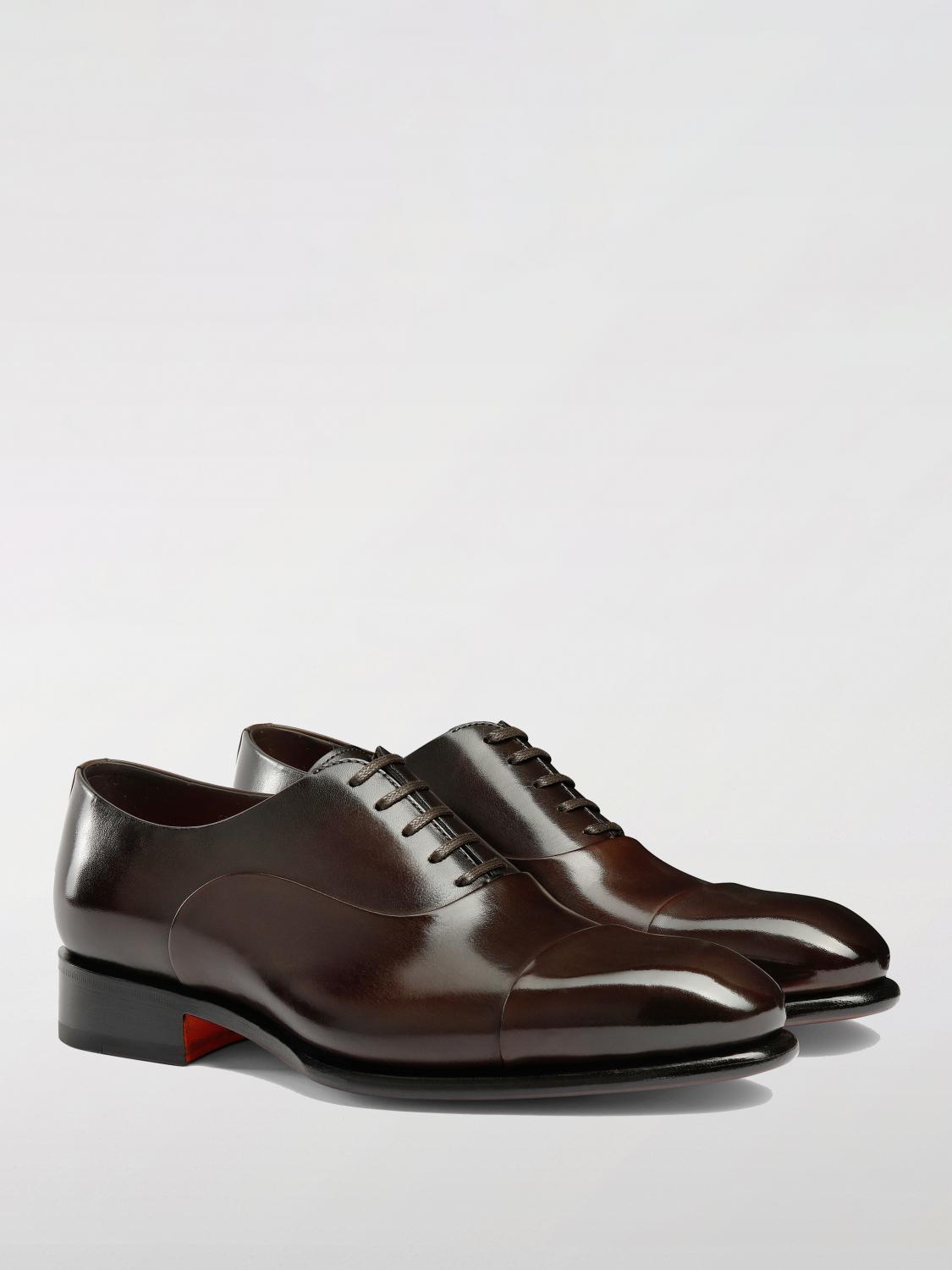 SANTONI BROGUE SHOES: Brogue shoes men Santoni, Brown - Img 2