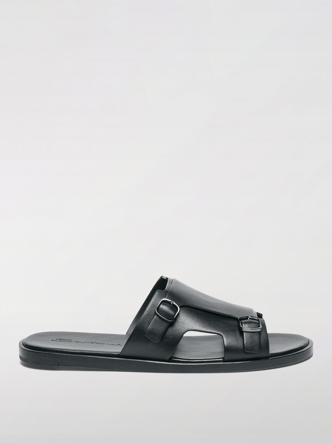 SANTONI SANDALS: Sandals men Santoni, Black - Img 1