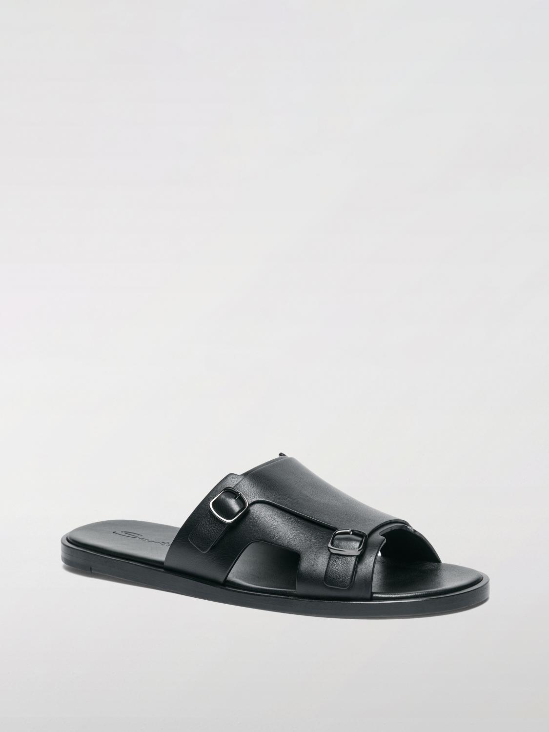 SANTONI SANDALS: Sandals men Santoni, Black - Img 2