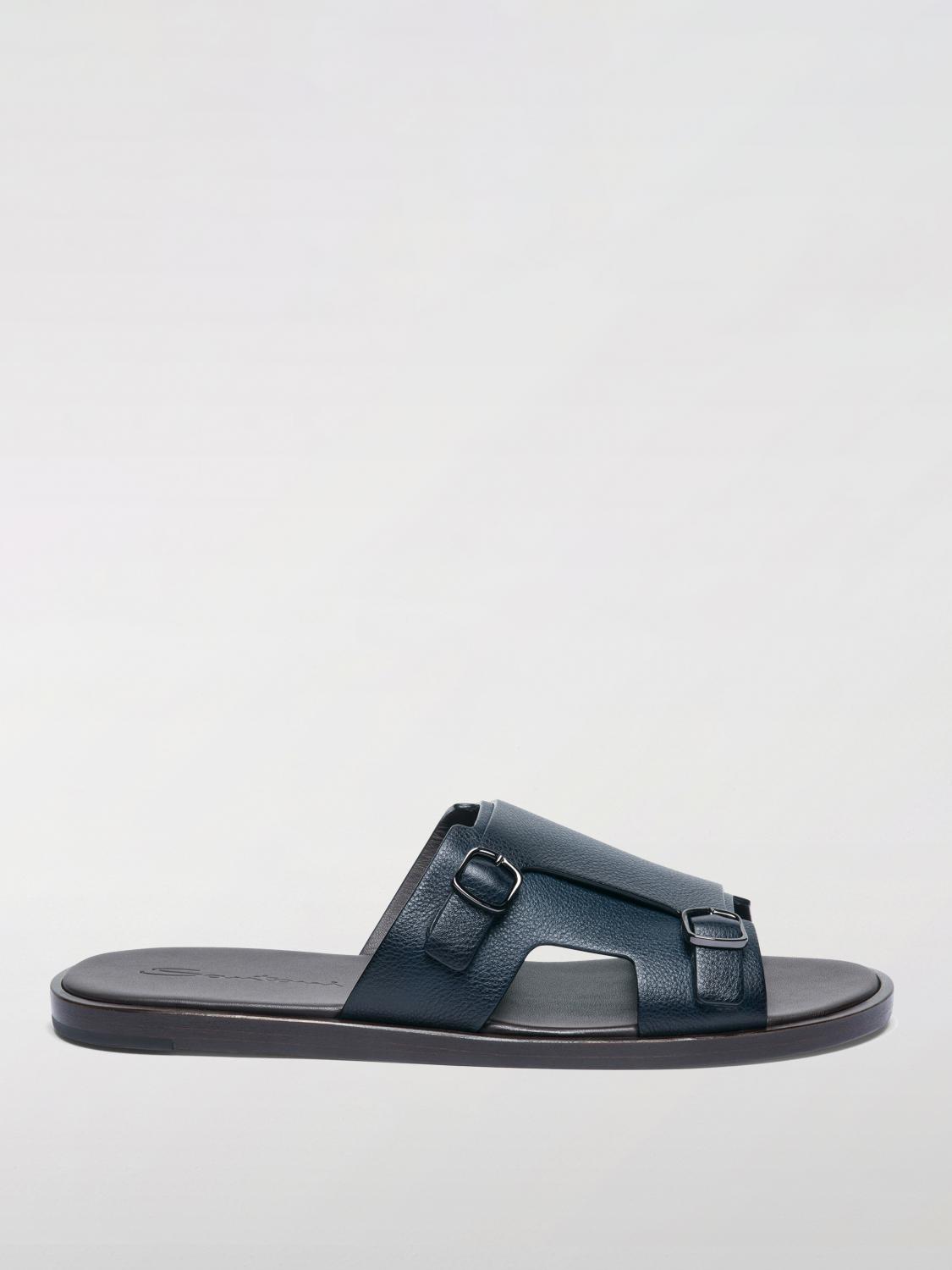 SANTONI SANDALES: Sandales homme Santoni, Bleu - Img 1