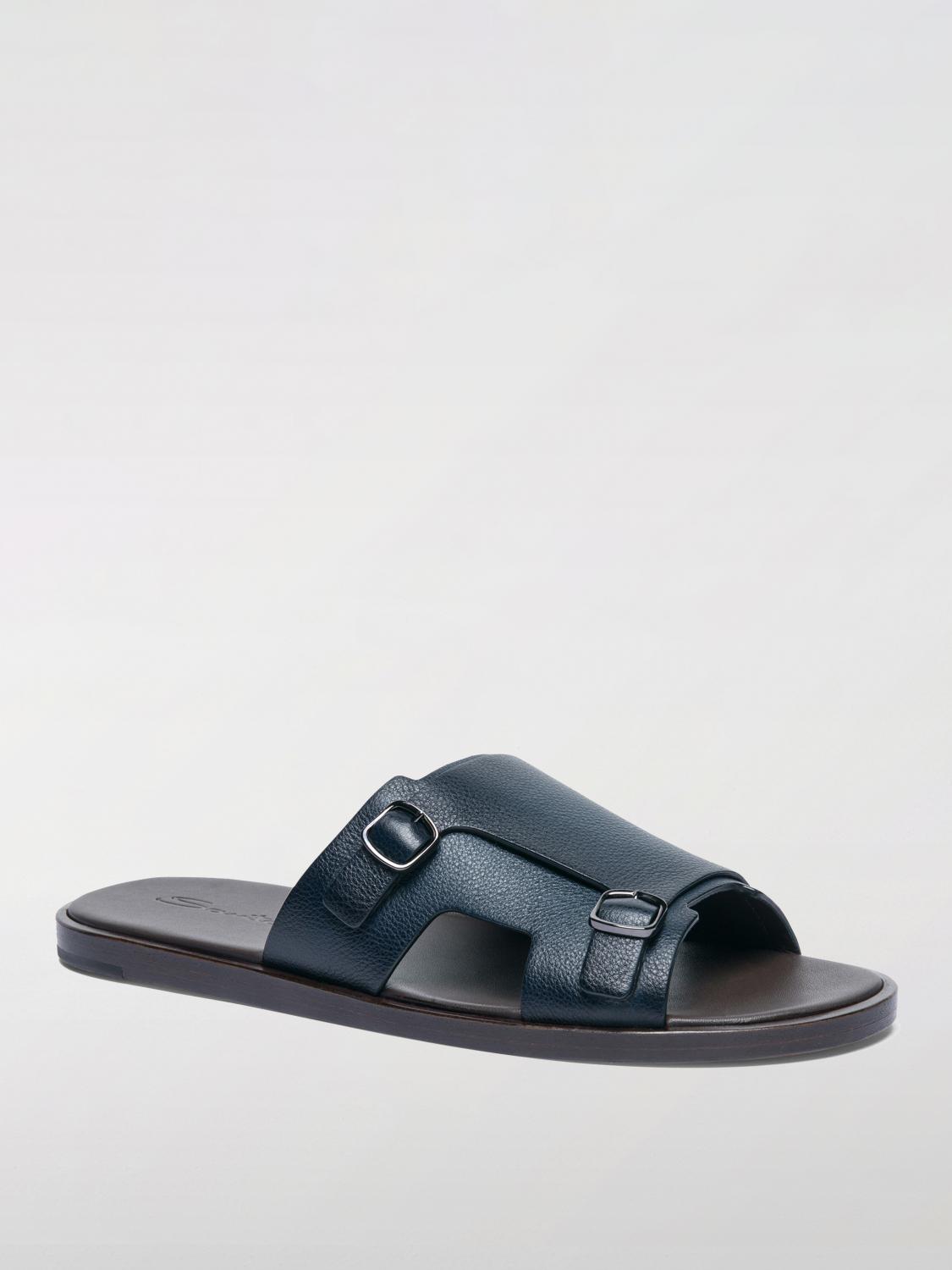 SANTONI SANDALES: Sandales homme Santoni, Bleu - Img 2