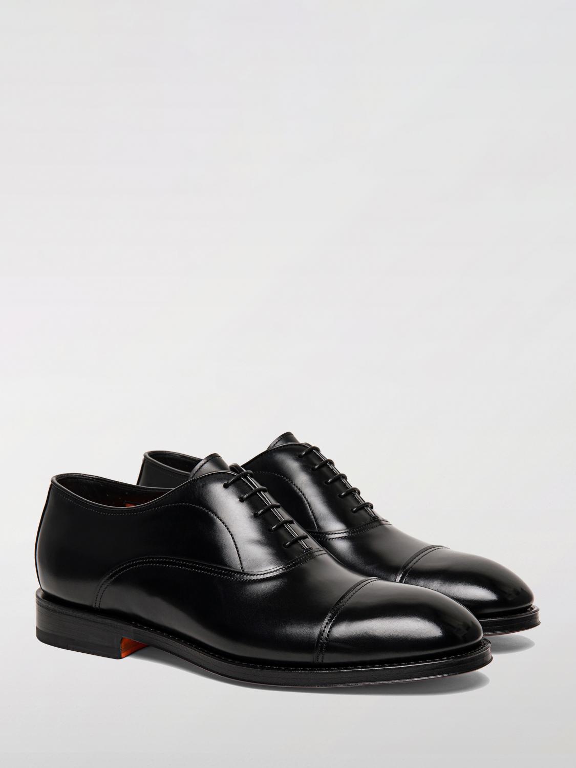 SANTONI BROGUE SHOES: Brogue shoes men Santoni, Black - Img 2