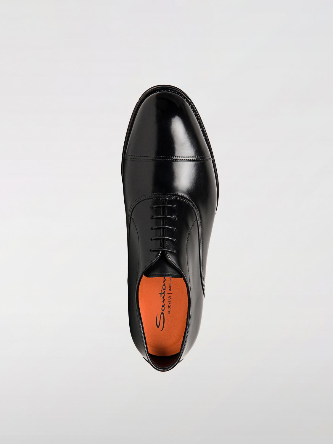 SANTONI BROGUE SHOES: Brogue shoes men Santoni, Black - Img 4