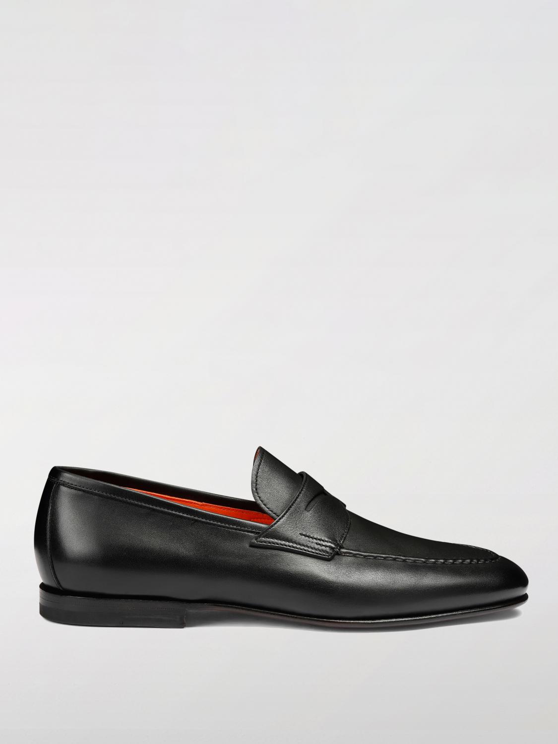 SANTONI LOAFERS: Loafers men Santoni, Black - Img 1