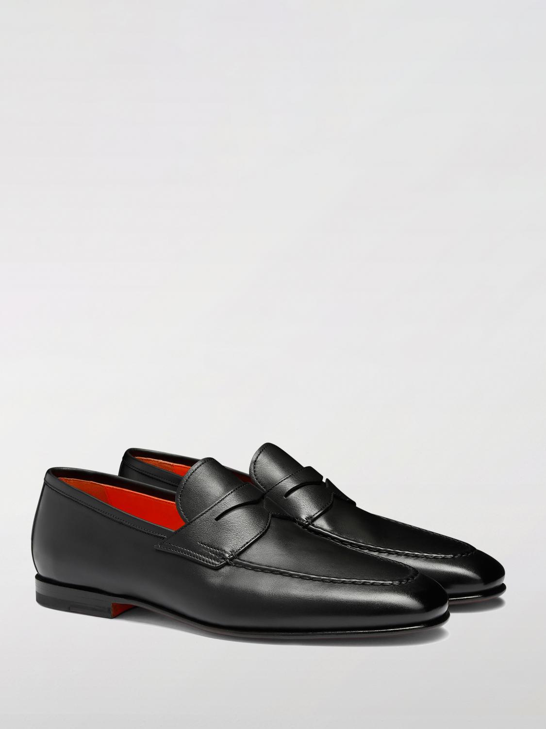 SANTONI LOAFERS: Loafers men Santoni, Black - Img 2