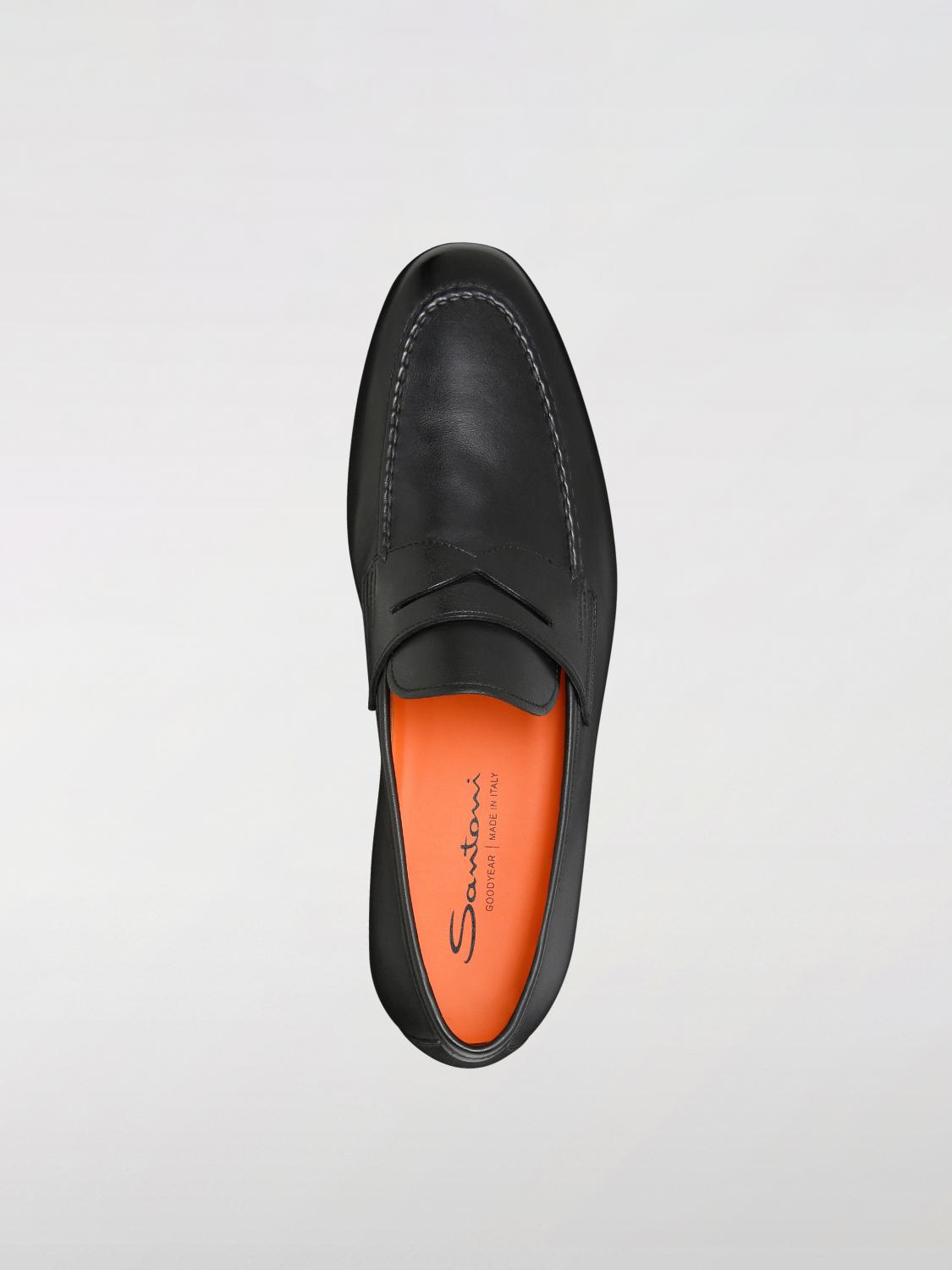 SANTONI LOAFERS: Loafers men Santoni, Black - Img 4