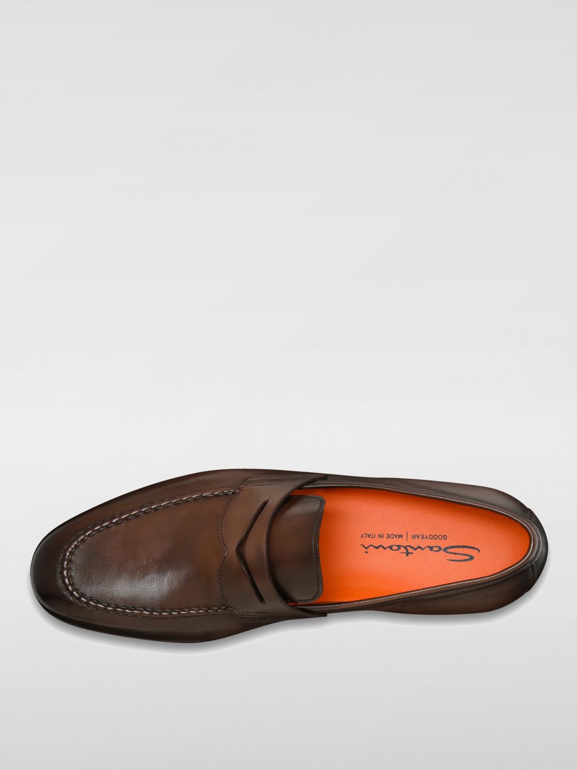 SANTONI 로퍼: 로퍼 남성 Santoni, 브라운 - Img 4