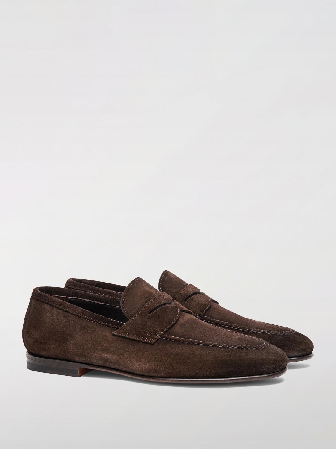 SANTONI LOAFERS: Loafers men Santoni, Brown - Img 2