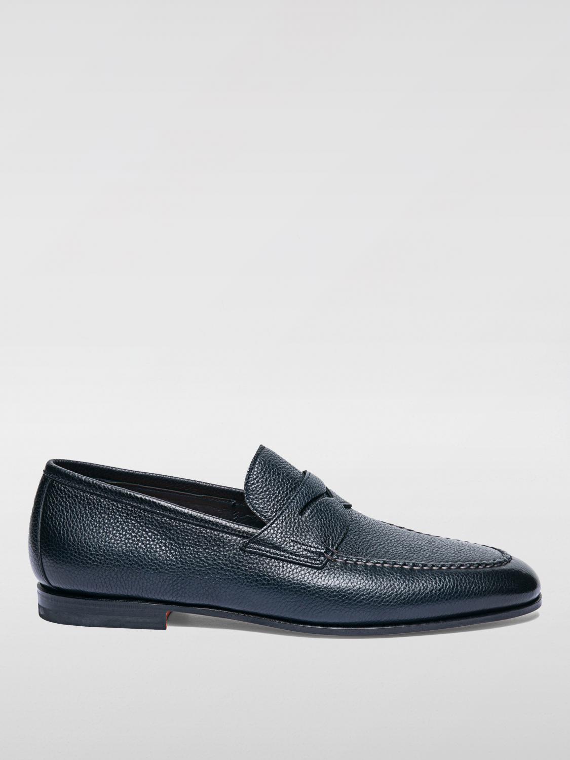 SANTONI MOCASINES: Mocasines hombre Santoni, Azul Oscuro - Img 1