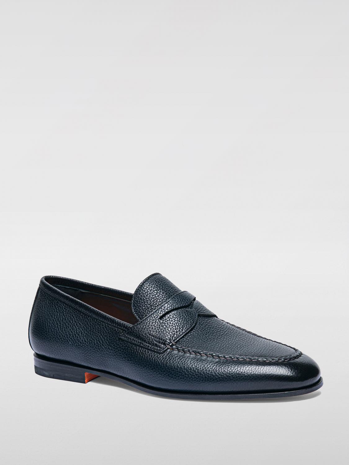 SANTONI MOCASINES: Mocasines hombre Santoni, Azul Oscuro - Img 2