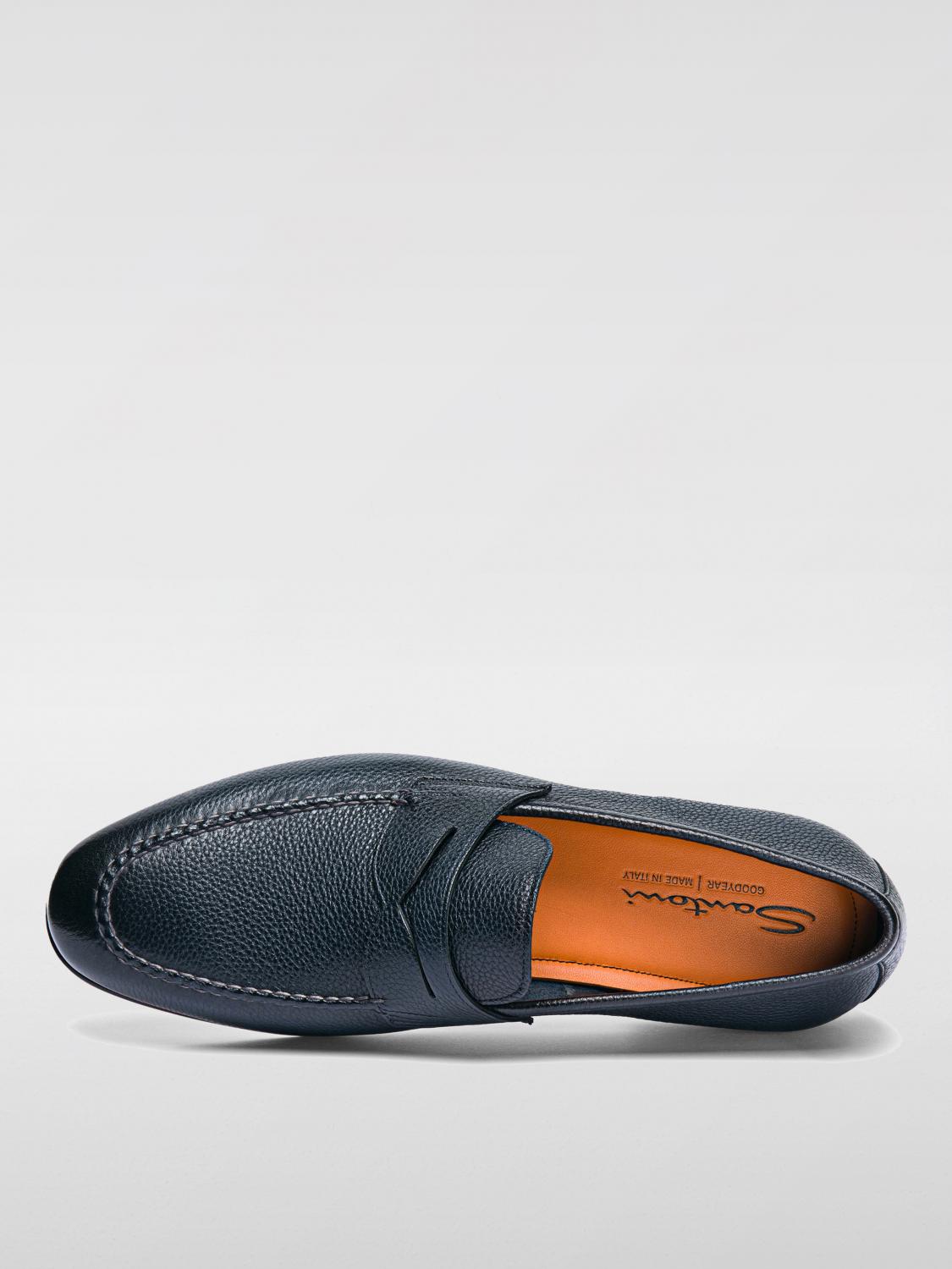 SANTONI MOCASINES: Mocasines hombre Santoni, Azul Oscuro - Img 3