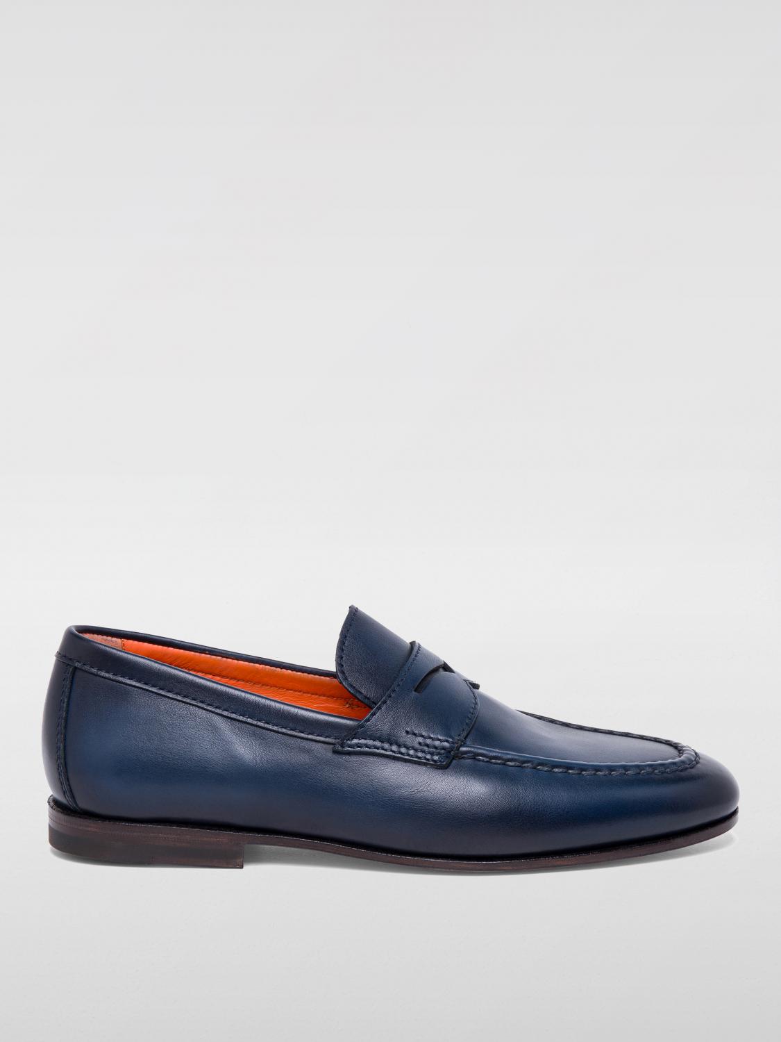 SANTONI MOCASINES: Mocasines hombre Santoni, Azul Oscuro - Img 1