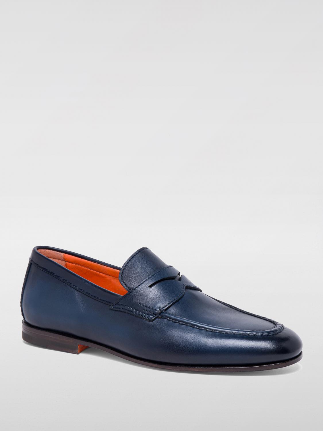 SANTONI MOCASINES: Mocasines hombre Santoni, Azul Oscuro - Img 2