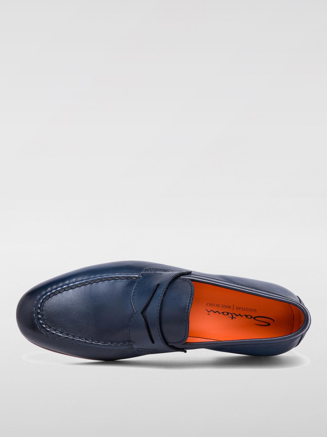 SANTONI MOCASINES: Mocasines hombre Santoni, Azul Oscuro - Img 3