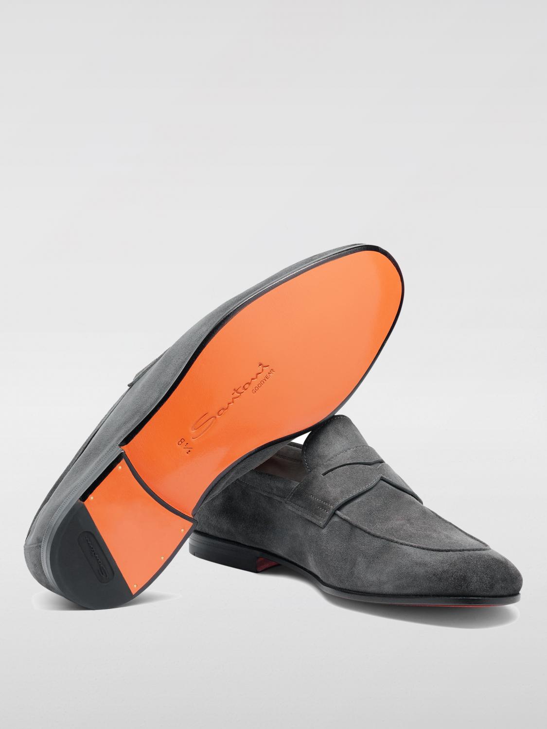 SANTONI MOCASINES: Mocasines hombre Santoni, Gris - Img 4