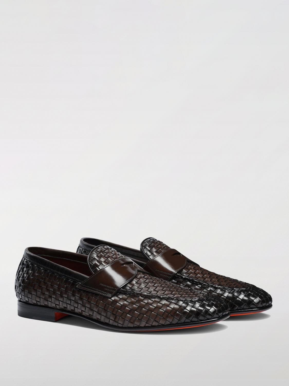 SANTONI 로퍼: 로퍼 남성 Santoni, 브라운 - Img 2