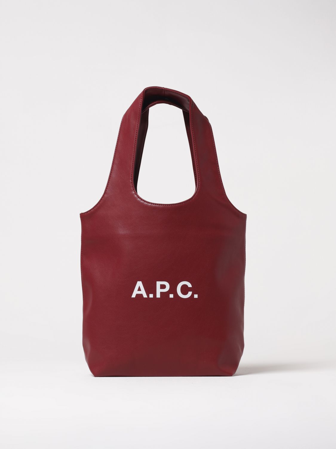 A.P.C. BORSE TOTE: Borsa Ninon A.P.C. in pelle sintetica , Vino - Img 1