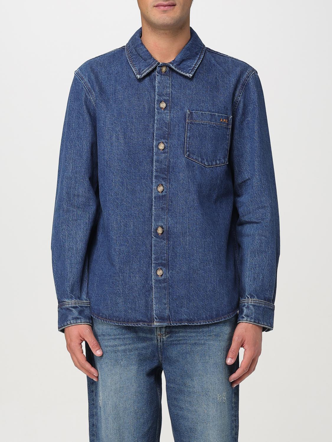 A.P.C. CAMISA: Camisa hombre A.P.C., Azul Oscuro - Img 1