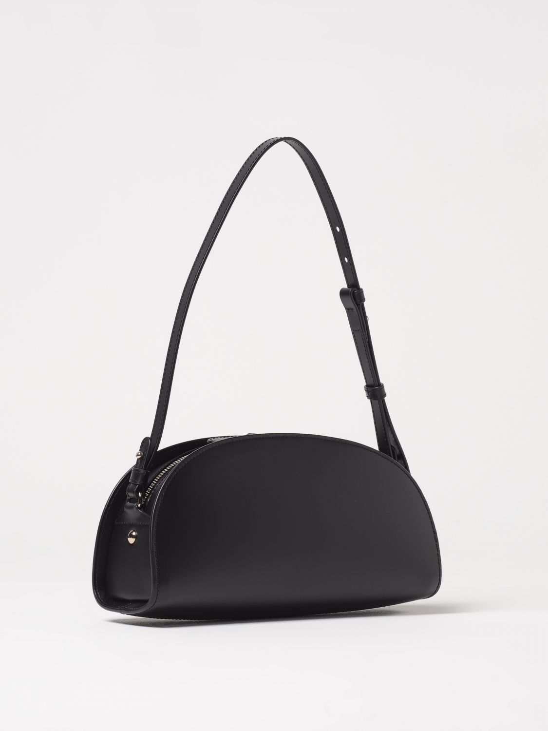 A.P.C. BORSA A SPALLA: Borsa Demi Lune A.P.C. in pelle , Nero - Img 2