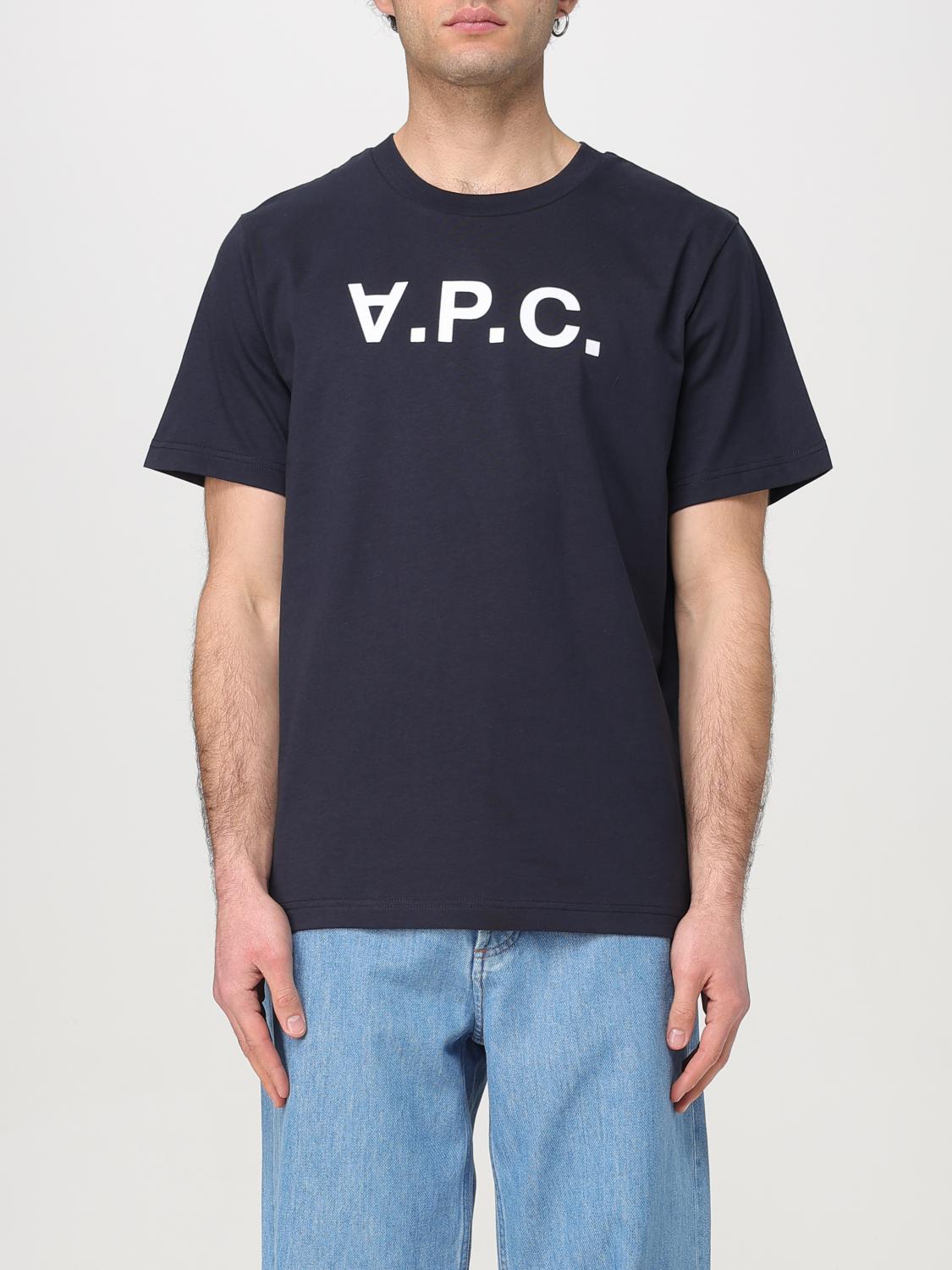 A.P.C. T-SHIRT: T-shirt men A.P.C., Blue - Img 1